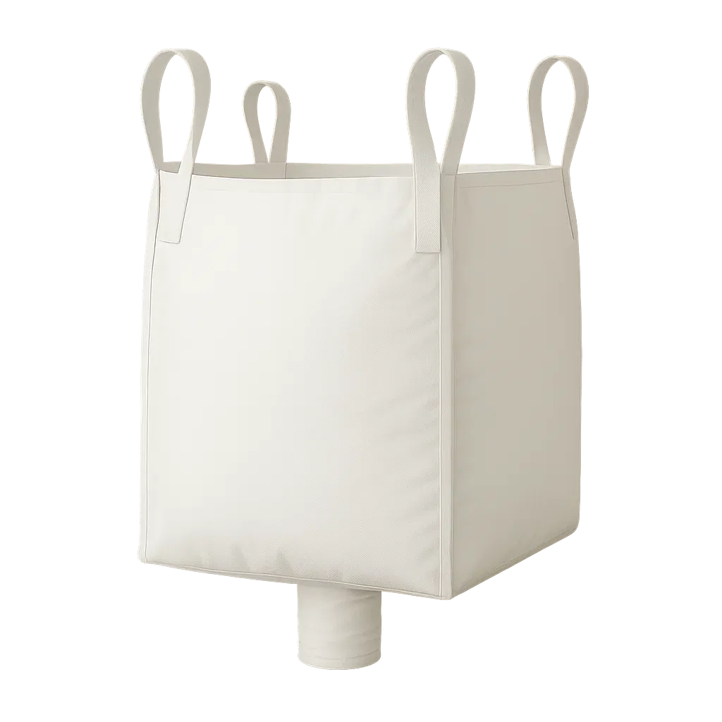 Big bag modelo C3 — boca aberta, válvula inferior